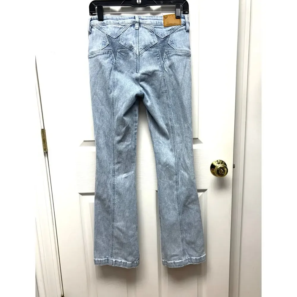 Austin Landing Jeans, Star Butt, Flared, Light Wash, Women's Size Junior 7